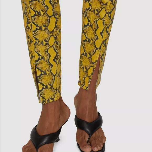 L'agence Jyothi High-Rise Split-Ankle Snake-Print Pants - Picture 3 of 8